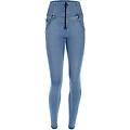 jeans push up wr. up vita alta superskinny denim navetta ecologico jeans chiaro-cuciture gialle