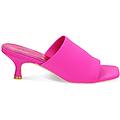 mules open toe fucsia in tessuto