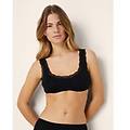 bralette sfoderata con ferretto flessibile tencel modal con seta / nero / m nero