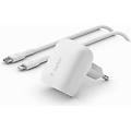 wca006vf1mwh-b5 caricabatterie da parete con pps porta usb-c pd 20w 1mt pvc bianco
