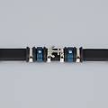 bracciale man code acciaio bicolore cristallo collezione man code bicolore