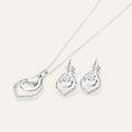 orecchini pendenti silver elegance argento rodiato cubic zirconia collezione silver elegance bianco