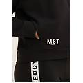 felpa cropped cappuccio zip con stampa mst nero donna large