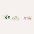 orecchini lobo doppio punto luce claire oro giallo cubic zirconia collezione claire oro giallo