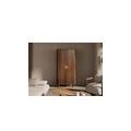 armadio in legno di mango 92x40x180 oliato marrone kyoto #116