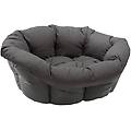 cesta-sofà siesta deluxe nera con rivestimento antracite set tg. 8 l 82 x p 59 5 x h 25 cm