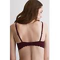 reggiseno balconcino sofia in pizzo donna bordeaux taglia 3e
