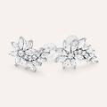 orecchini lobo claire oro bianco cubic zirconia collezione claire oro bianco