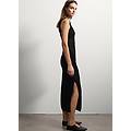 - abito lungo in maglia nera con dettagli traforati e lurex donna nero canna di fucile taglia l