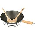 wok per barbecue in acciaio 11. 2 x 37 cm