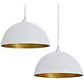 - lampada da soffitto semisferica bianco 2 pezzi