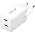 power adapter w40cc gan alimentatore con 2 porte usb-c 40 watt e tecnologia gan bianco