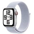 watch se gps + cellular 40mm cassa in alluminio color argento con blu tempesta sport loop