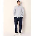 pantalone lungo da uomo cotton linen / blu notte / m blu notte