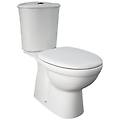 vaso wc monoblocco karla con scarico a terra colore bianco con cassetta di sciacquo e sedile