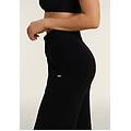 pantalone donna wide leg in tricot nero donna medium