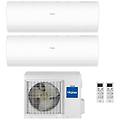 climatizzatore condizionatore dual split inverter pearl r-32 9000+12000 con 2u40s2sm1fa wi-fi hon