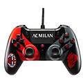 gamepad playstation 4 ac milan 2. 0 wired black e red acp40166