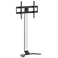 supporto tv da pavimento 37-86'' ultra sottile acciaio e alluminio argento-nero