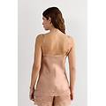 canotta in seta e pizzo donna naturale taglia xs