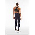 jeggings push up wr. up vita super alta con zip in tono rinse blue denim-seams yellow donna extra