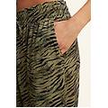 pantaloni comfort in viscosa animalier con gamba ampia green zebra animalier donna large