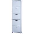 Dechome Mobili 85 11 80 Scarpiera Doppia Profondita 5 Ante Bianco