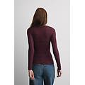 maglia scollo a barchetta treccia in ultralight con cashmere donna bordeaux taglia m