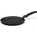 crepiere antiaderente per induzione con manico bakelite ergonomico effetto soft touch diam. 28cm