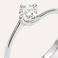 anello solitario valentino firmamenti oro bianco diamante collezione firmamenti misura 54 oro