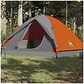 - tenda da campeggio a cupola 3 persone arancione impermeabile