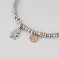 bracciale sunrise acciaio bicolore bianco / rosa cubic zirconia collezione sunrise bicolore bianco /