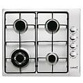 - piano cottura 08066011 a gas 4 zone cottura da 60 cm colore nero acciaio inossidabile