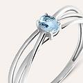 anello solitario am&eacute;lie oro bianco topazio collezione am&eacute;lie misura 54 oro bianco