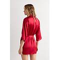 kimono in seta donna rosso taglia s/m