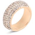 anello fascia aura acciaio rosa cristallo collezione aura misura 52 rosa