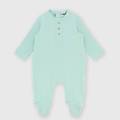 tutina in costina da neonato verde taglia 1m