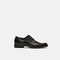 scarpe stringate da uomo in pelle nero