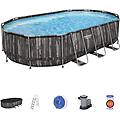 5611r piscina fuori terra con telaio portante piscina esterna da giardino ovale 610x366x122 cm con
