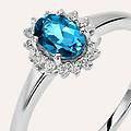 anello solitario amélie oro bianco topazio cubic zirconia collezione amélie misura 55