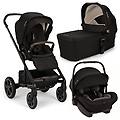 trio mixx next con seggiolino auto arra flex caviar chocolate