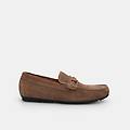 mocassini in suede da uomo beige