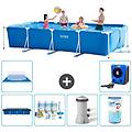 - piscina fuori terra rettangolo 450x220x84 cm blu include accessori coordinati a261