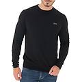 maglione nero da uomo logo ricamato daniel m4yr01 z3052 jblk