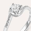anello solitario silver elegance argento rodiato cubic zirconia collezione silver elegance misura 54