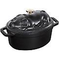 la cocotte cocotte maiale ovale 17 cm nero