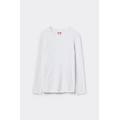 maglia a manica lunga in modal cashmere uomo bianco taglia s