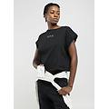 t-shirt cropped con stampa logo