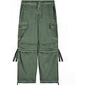 pantaloni cargo da donna in tessuto popeline effetto used
