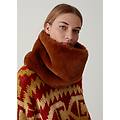 - scaldacollo in eco pelliccia marrone cognac taglia one size